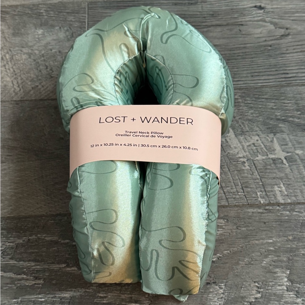 Lost + Wander Sage Green Travel Neck Pillow